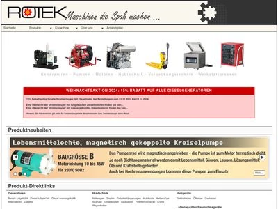 Website von Rotek Handels GmbH