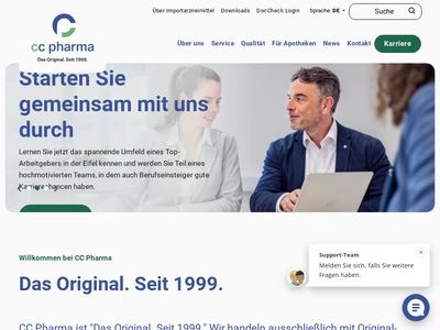 Website von CC - Pharma GmbH