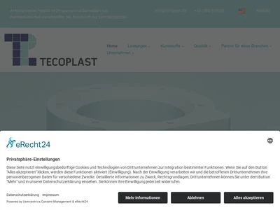 Website von 1TECOplast GmbH