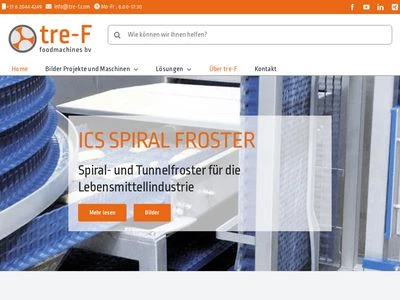 Website von Tre-F foodmachines BV