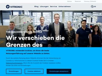 Website von VITRONIC Dr.-Ing. Stein Bildverarbeitungssysteme GmbH