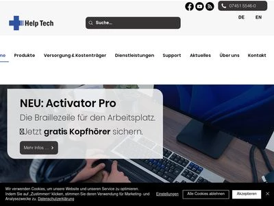 Website von Help Tech GmbH