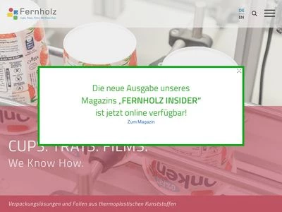 Website von W.u.H. Fernholz GmbH und Co. KG