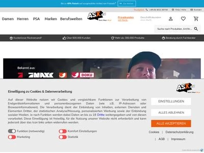 Website von Arbeitsschutz-Express GmbH