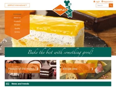 Website von Abel + Schäfer KOMPLET Bäckereigrundstoffe GmbH & Co. KG