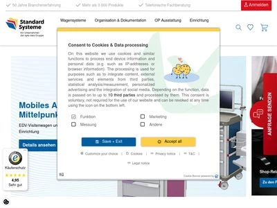 Website von Standard Systeme GmbH