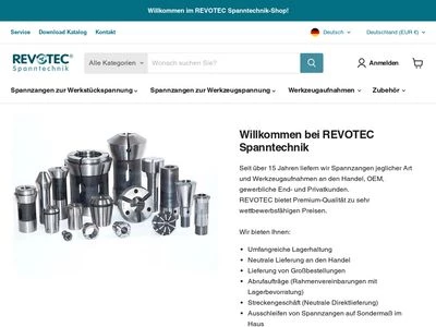 Website von REVOTEC Spanntechnik- Andreas Hauck Industrietechnik