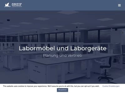 Website von  GREIF Laborlösungen GmbH