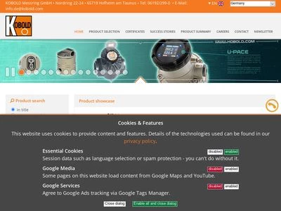 Website von KOBOLD Messring GmbH