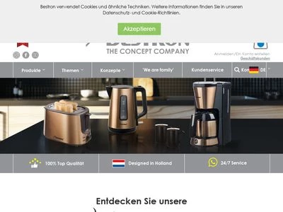 Website von Bestron Deutschland GmbH