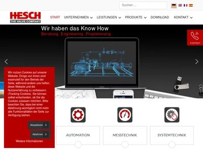 Website von HESCH Industrietechnik GmbH