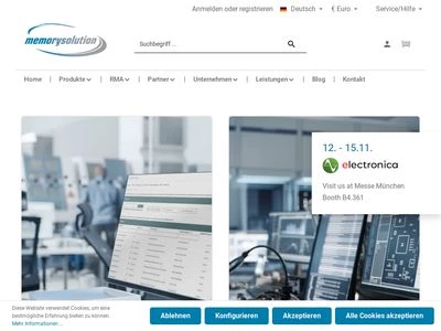 Website von Memorysolution GmbH