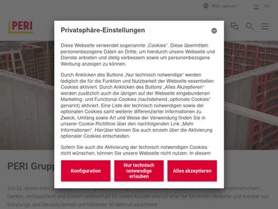 Website von PERI GmbH