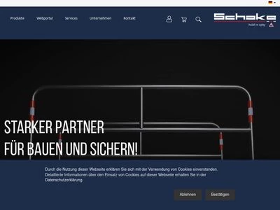 Website von Schake GmbH Metallwarenfabrik