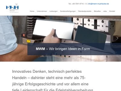 Website von METALLWARENFABRIK MÜHLACKER Alfred Marx e.K.