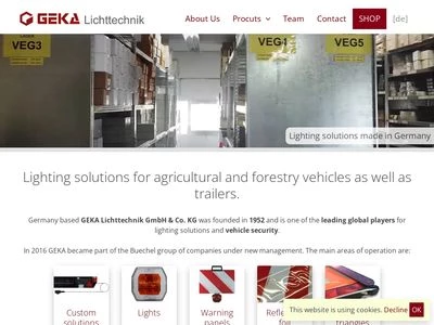 Website von GEKA Lichttechnik GmbH & Co. KG