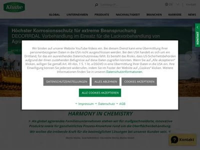 Website von Chemische Werke Kluthe GmbH