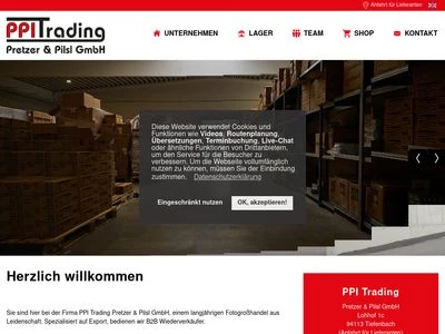 Website von PPI Trading Pretzer + Pilsl GmbH