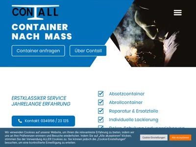 Website von CONTALL Container- & Behälterbau Kretschmer GmbH