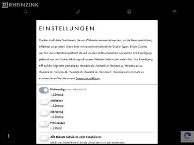 Website von RHEINZINK GmbH & Co. KG