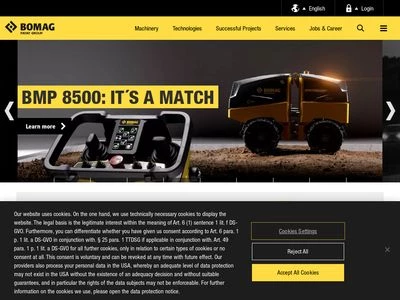 Website von BOMAG GmbH