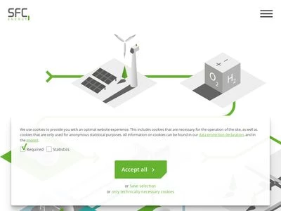 Website von SFC Energy AG