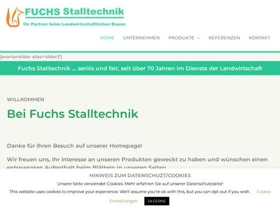 Website von Fuchs Stalltechnik GmbH & Co. KG