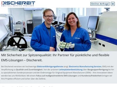 Website von D-E-K Dischereit elektronische Komponenten GmbH & Co. KG