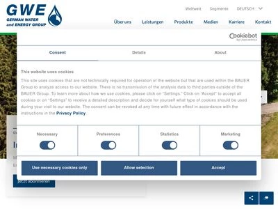 Website von GWE pumpenboese GmbH