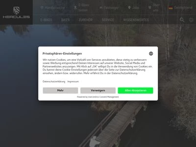 Website von HERCULES GmbH