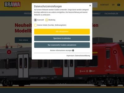 Website von BRAWA Artur Braun Modellspielwarenfabrik GmbH & Co. KG