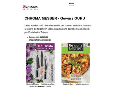 Website von CHROMA Messer GmbH & Co KG