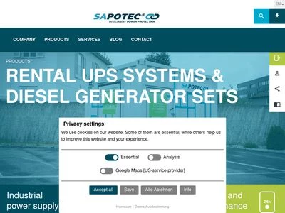 Website von SAPOTEC GmbH