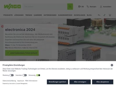 Website von WAGO GmbH & Co.KG