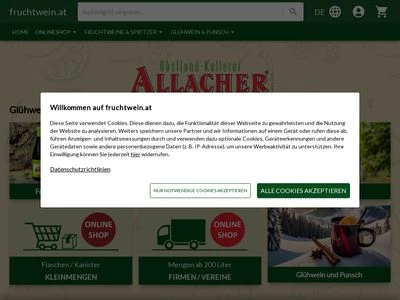 Website von Obstland-Kellerei Allacher GmbH & Co KG