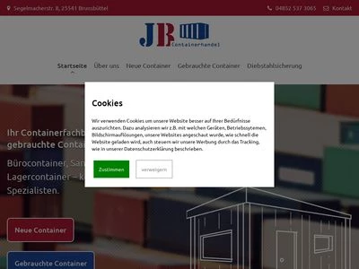 Website von JB Containerhandel GmbH