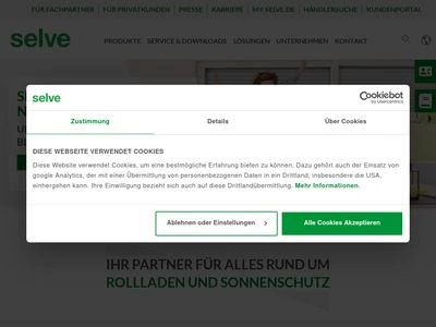 Website von SELVE GmbH & Co. KG