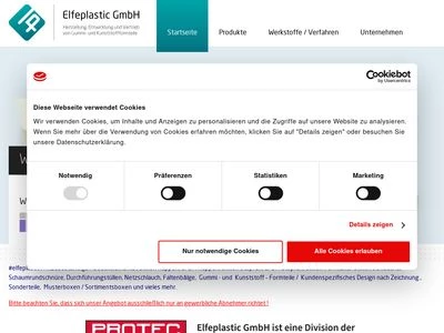 Website von Elfeplastic GmbH