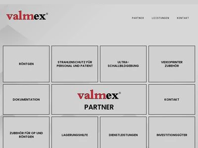 Website von valmex® — MEDICAL IMAGING GmbH