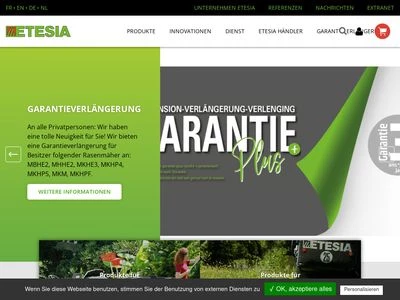 Website von ETESIA SAS