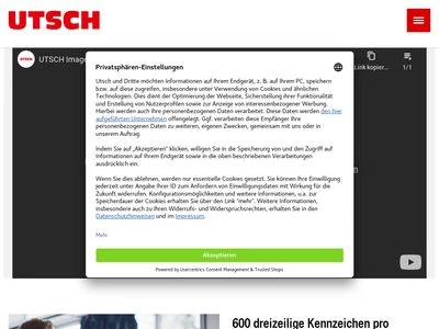 Website von Erich Utsch AG