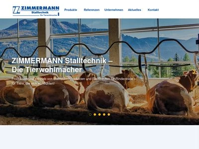 Website von ZIMMERMANN Stalltechnik GmbH