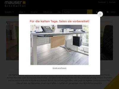 Website von Mauser Sitzkultur GmbH & Co. KG