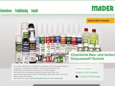 Website von Mader GmbH