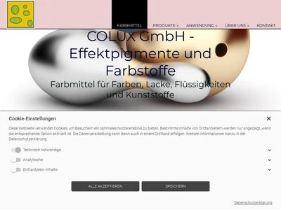 Website von Colux GmbH