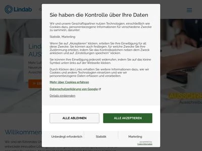 Website von Lindab GmbH