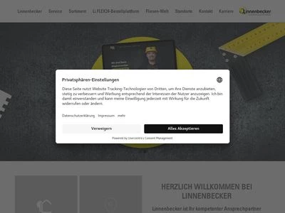 Website von Wilhelm Linnenbecker GmbH & Co. KG