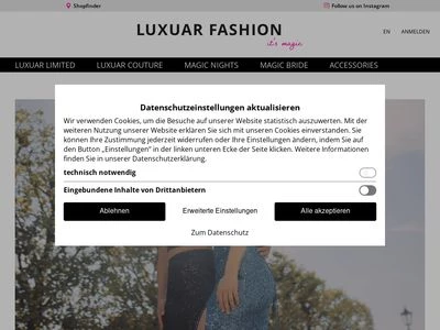 Website von LUXUAR GMBH