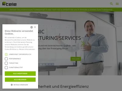 Website von Tele Haase Steuergeräte Ges.m.b.H.