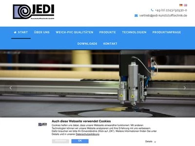 Website von Jedi Kunststofftechnik GmbH